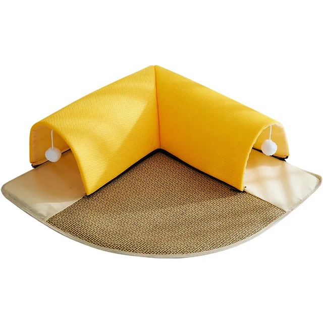 Pet cat tunnel toy summer cooler removable washable oversized one-piece cat house pet mat amazon wholesale