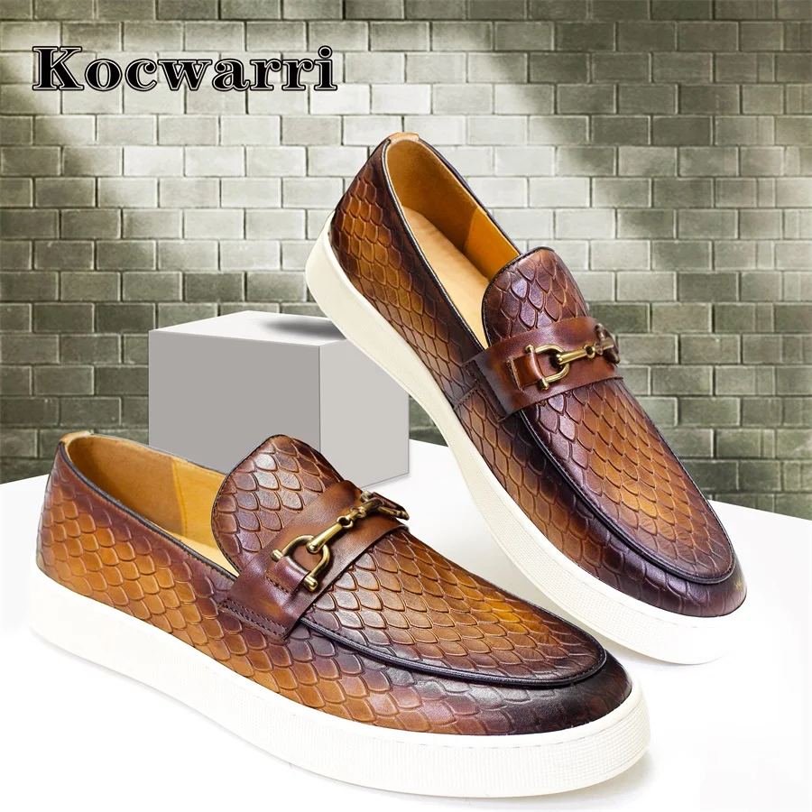 New Arrival Spring Autumn Monk Strap Casual Leather Shoes for Men Slip on Loafer Sports Running Shoes Waling Style Big Size Shoe