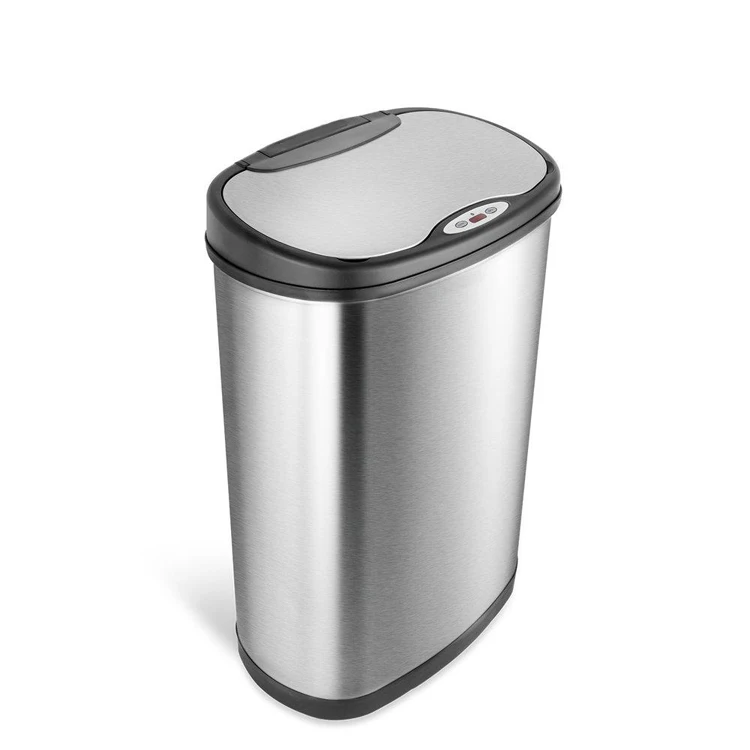 13 Gallon Rectangular No Touch  Motion  Vacuum  Stainless Steel Sensor Trash Can Dustbin for Kitchen