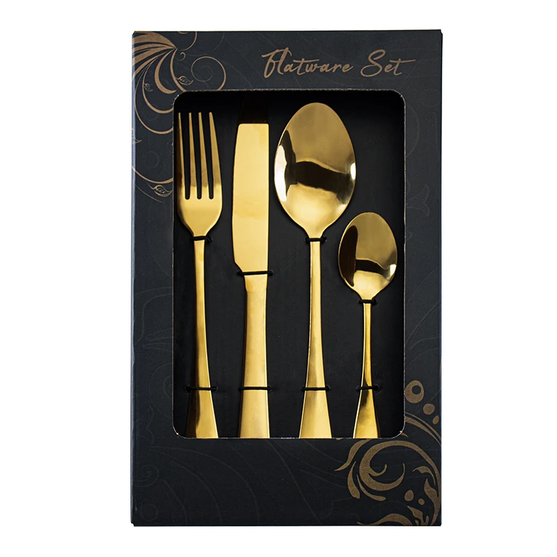 Reusable Restaurant Stainless Steel Bulk Gold Pvd Coating Cutlery