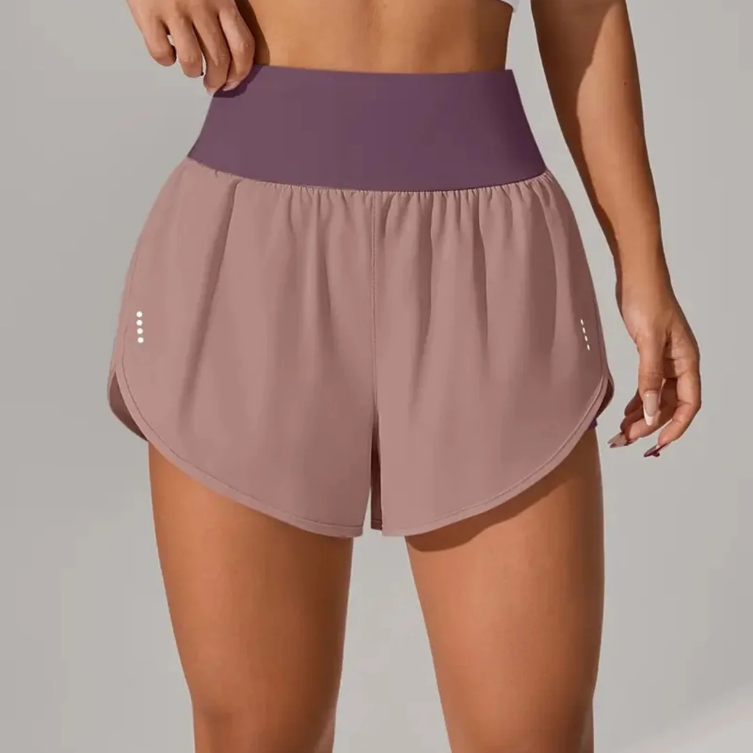 Versatile Basic Women Short Sports Shorts Delicate Skin Friendly Moisture Wicking Yoga Running Fitness Shorts