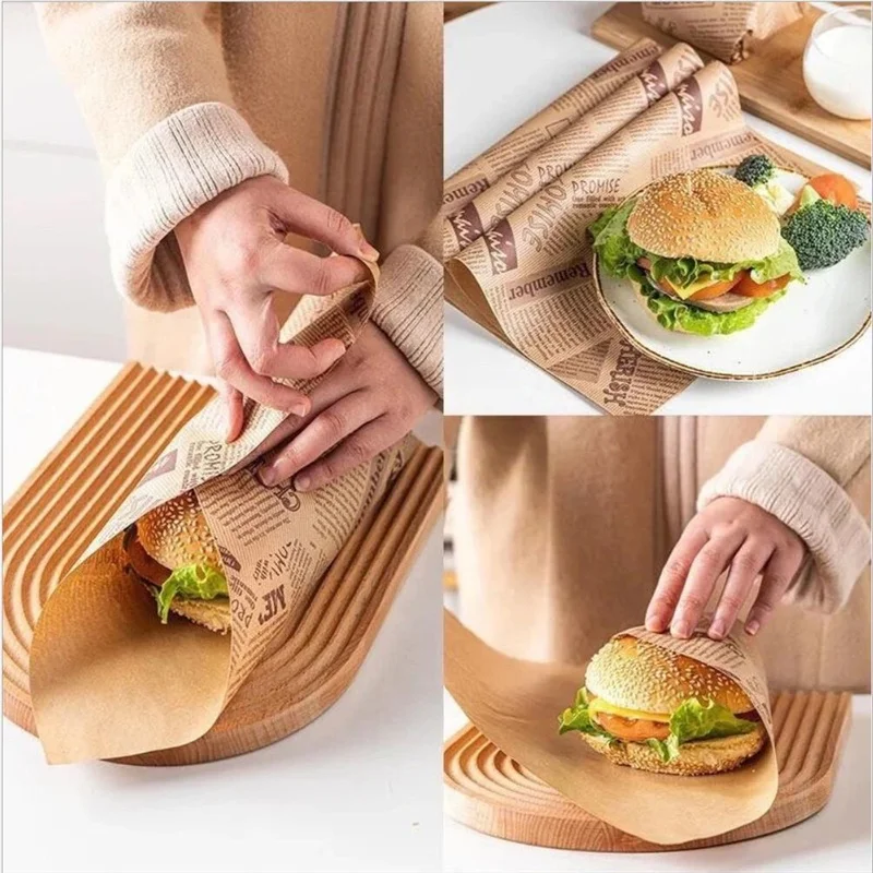 Sac De Cuisson Pour Four 100 Feuilles Sacs Hamburgers En Papier 15 X 15 Cm Sachet Sandwich Papier Emballage Alimentaire Pour Frites Hambu Papier Alimentaire 91650183 Papier Alimentaire Journal