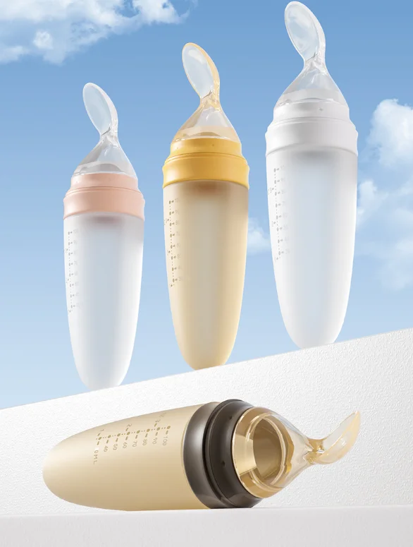 Newborn Baby Food Feeder BPA Free Cute Dispensing Spoon