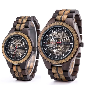 DODO DEER Lovers Couple Wooden Wrist Watches High end Custom Logo Automatic Mechanical Wood Bracelet Watches For Women Men