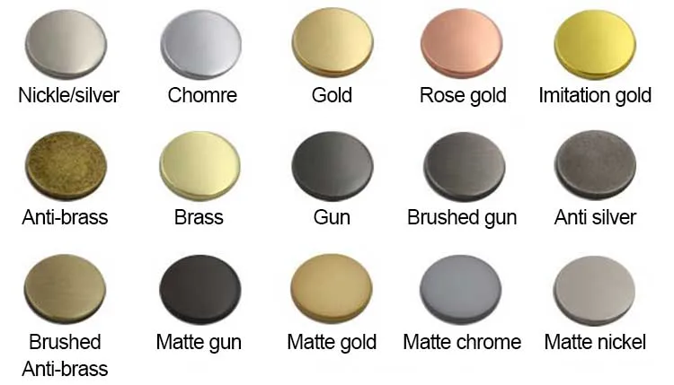 custom silver gold zinc alloy snap press stud metal snap button