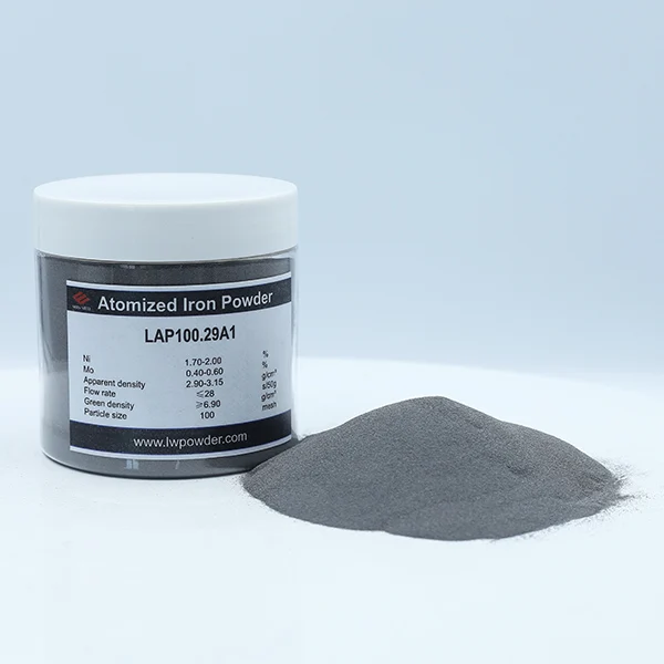 Water atomized micron particle iron powder for sintering powder metallurgy PM manufacture