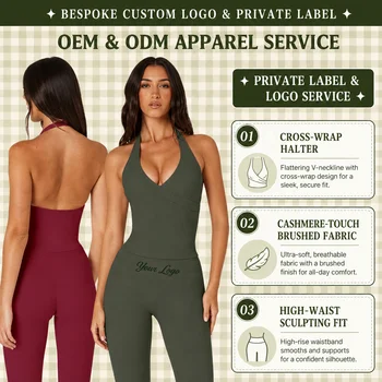 Womens V Neck Halter Yoga Tank Built-in Padded Cups Breathable Polyamide Sleeveless Fitted Activewear