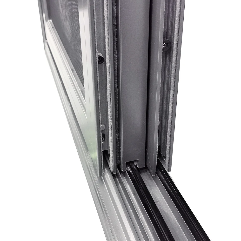 Wanjia Double Glazed Aluminum Frame Sliding Windows 3 Tracks Sliding ...