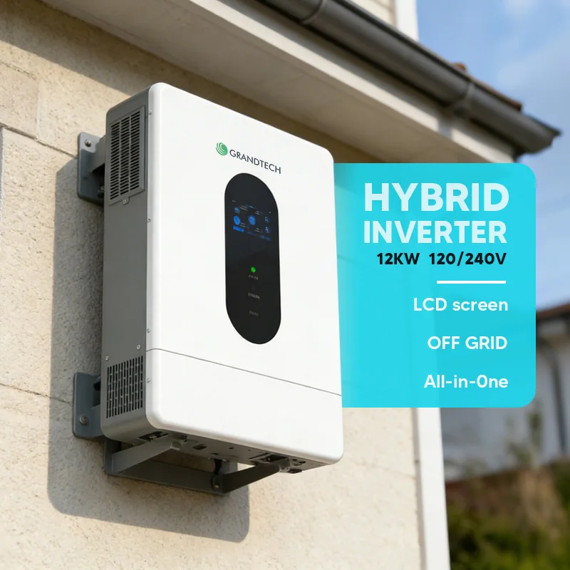 Inversor híbrido de 10 kW y 12 kW, monofásico dividido de 120 V/240 V, kit solar fuera de red para sistemas de energía solar, muy popular en Estados Unidos, con conectividad Wi-Fi