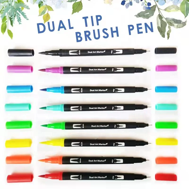  ai-natebok Dual Tip Pens,48 Colors Art Markers Set