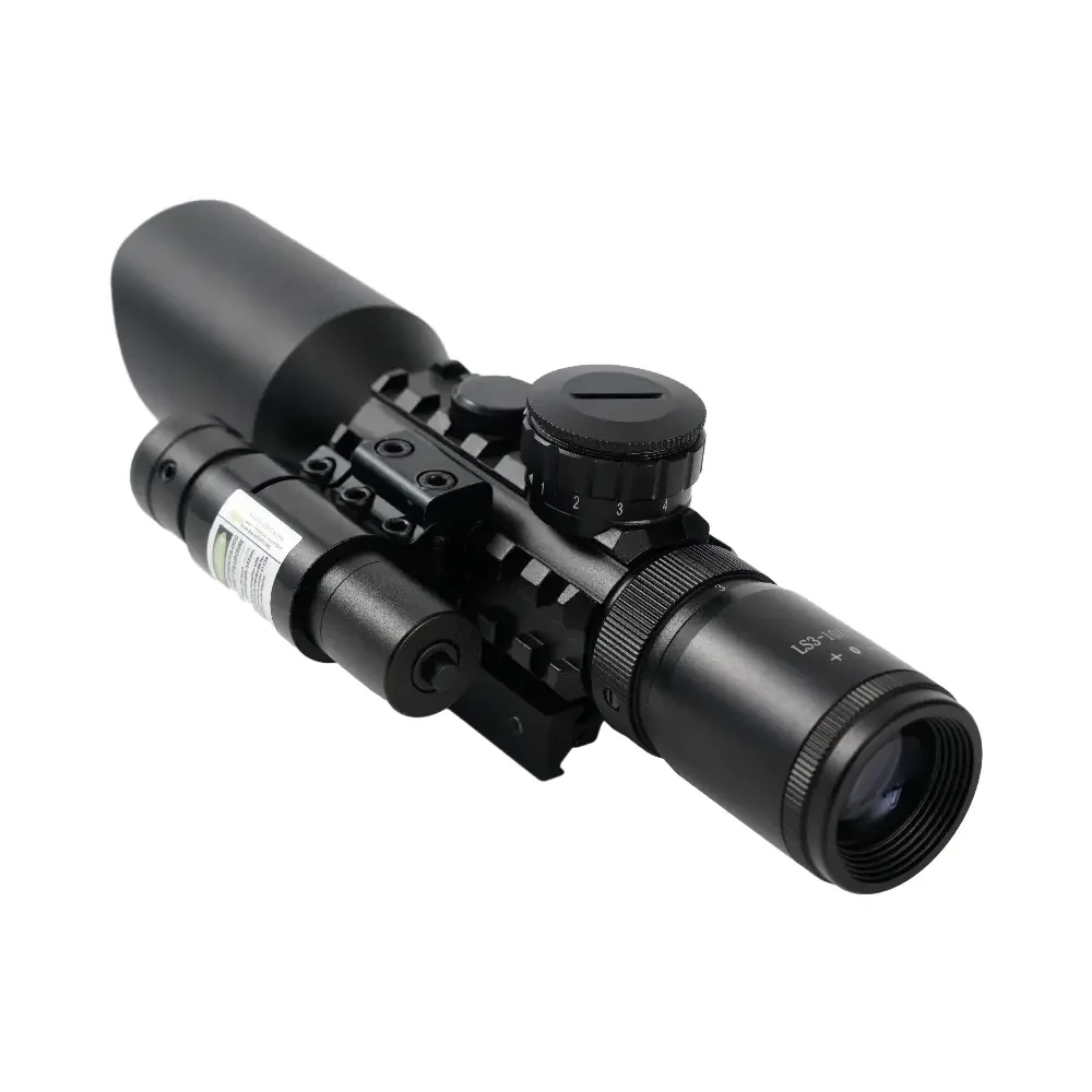 M9 3-10X42 IR Compact Tactical Sight Long Range Dual Illumination Scopes Optical Scope With Red Dot Laser