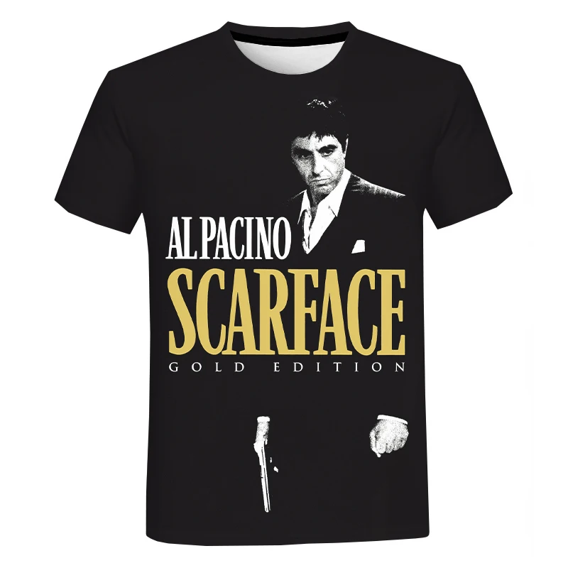 Scarface 3d Printed Shirt For Men All Over Print Tee Graphic Tops Hip ...