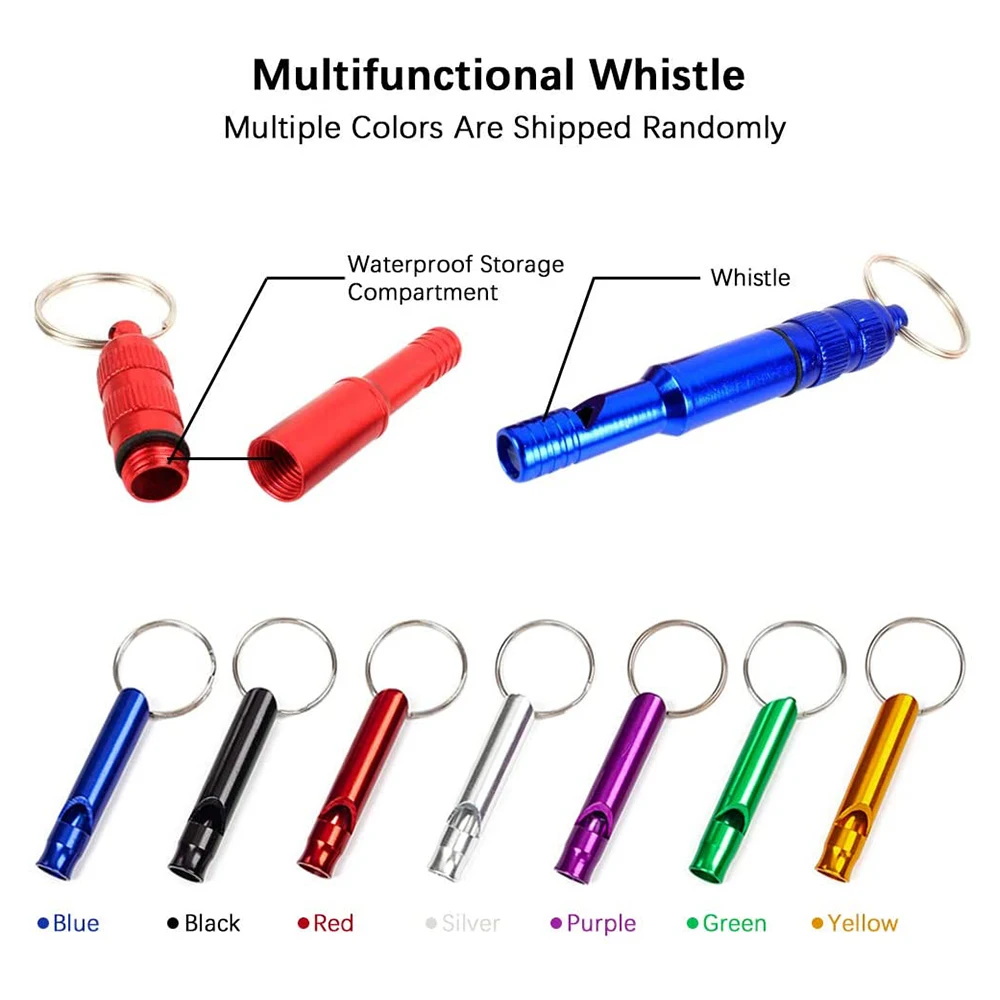 Whistle In Stock Emergency Whistle With Key Ring Safety Mini Aluminum