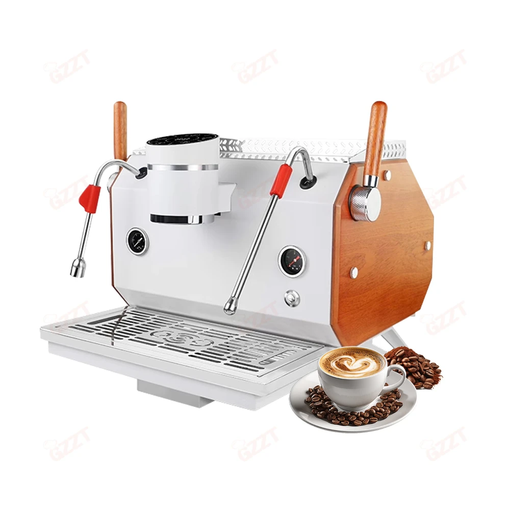 9 Bar Imported Rotary Pump Dual Boiler Coffee Machine Single Group T3 Heating System Cappuccino Commercial Espresso Caffe Maker