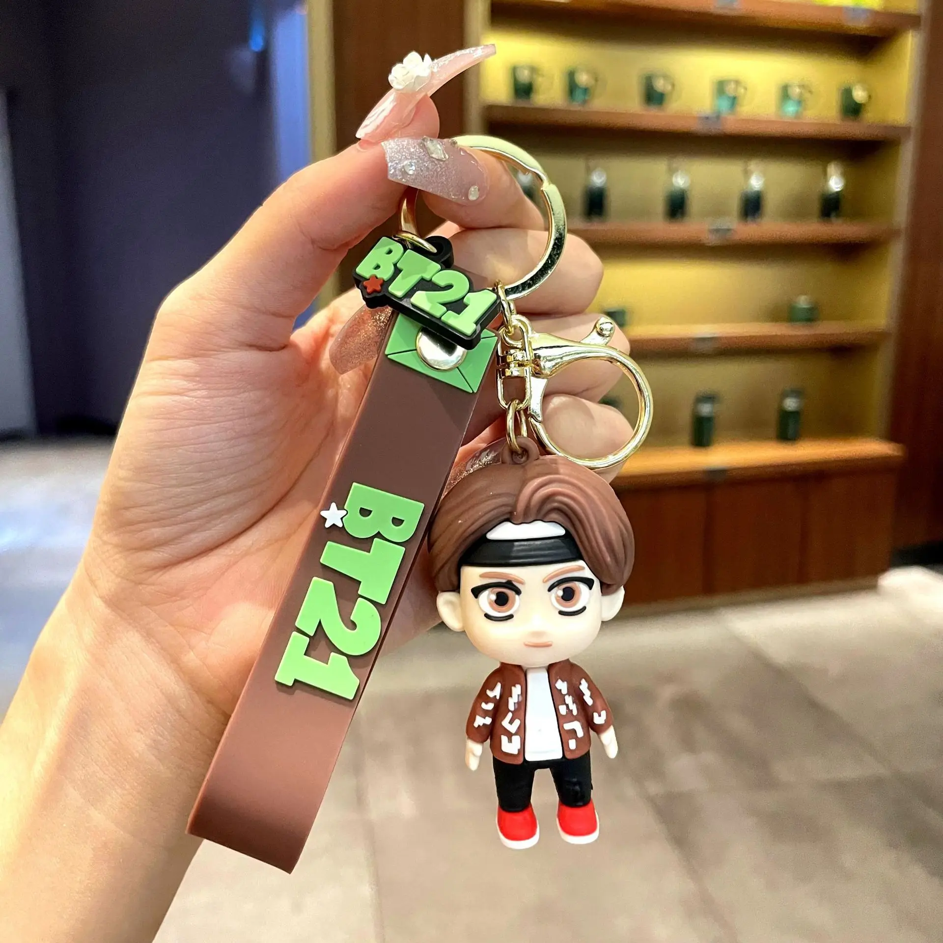 3d Pvc Kawaii Cute Cartoon Character Keyring Keychains Ring Youth