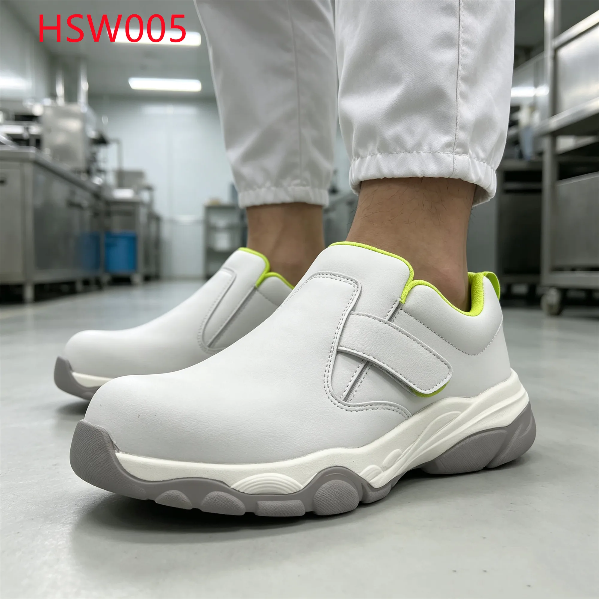 LXG,Medical Laboratory White Safety Shoes with Magic Tape Sterile Lab Fiberglass Toe Insert Hua Singh Working Footwear HSW005