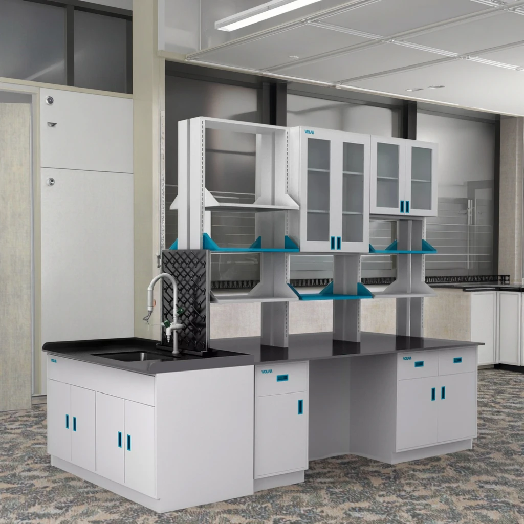 Stainless Steel Laboratory Table with Sink H-Frame Electrical Lab Wall Bench for School and Hospital Use Low Price