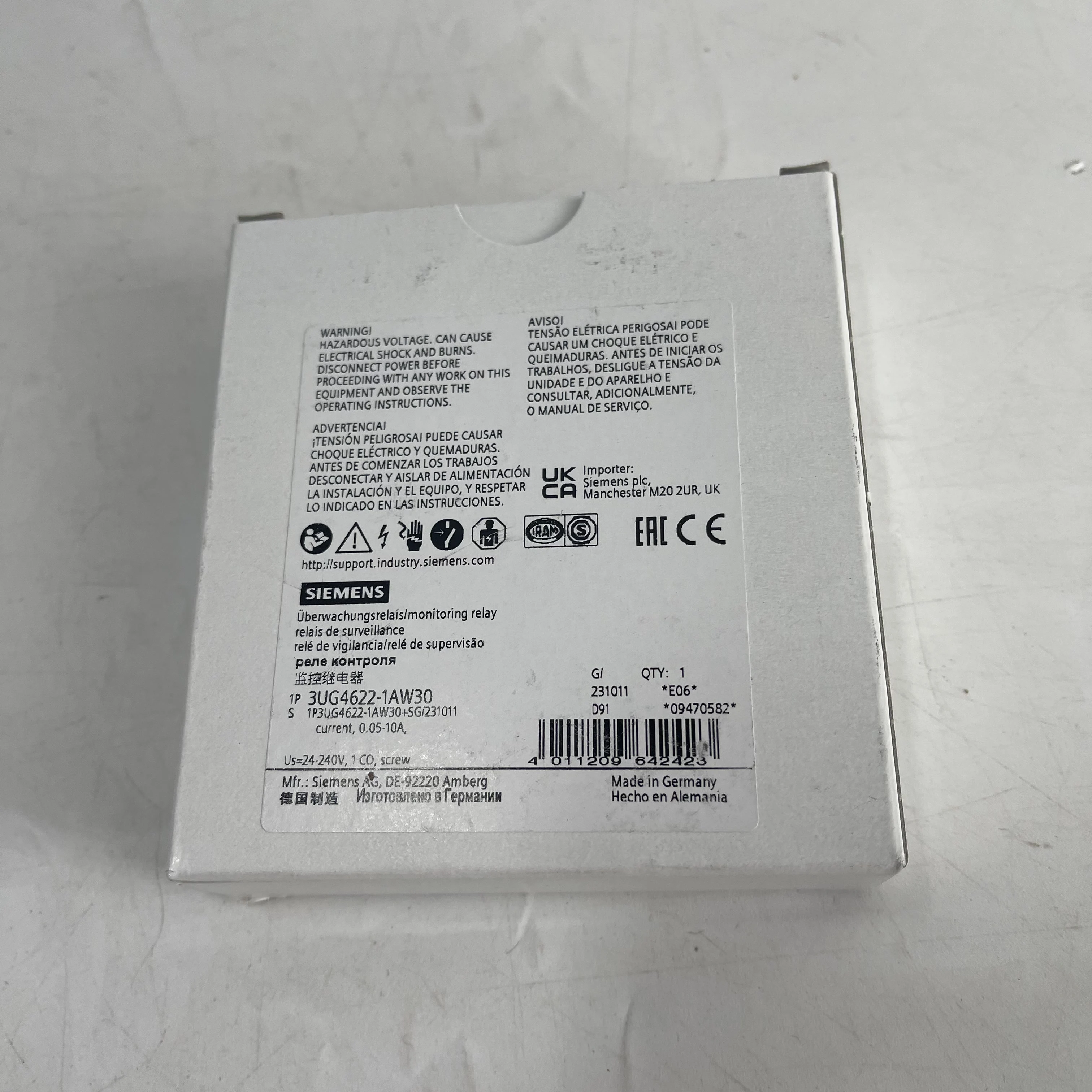 Siemens Monitoring Relay 3UG4622-1AW30