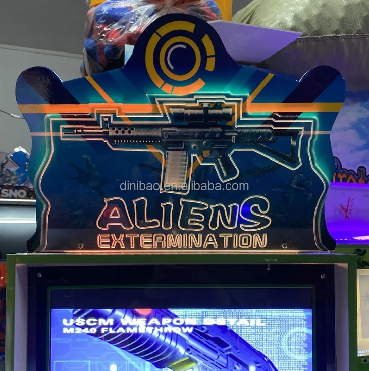 Dinibao 22 Inch Kids Alien Gun Shooting Video Arcade Simulator Coin ...