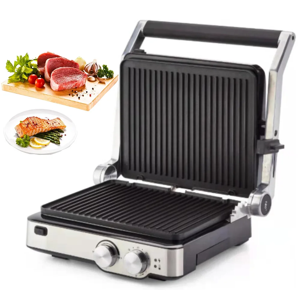 New Kitchen Appliance Stainless Steel Electric Grill Press Contact Grill Panini Sandwich Maker Toster Bbq Grills