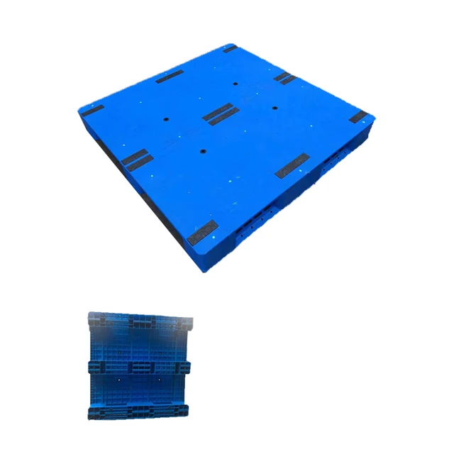 Wholesale Sale Of Large Three-Slide Plastic Pallets Heavy Duty Pallets With Blue Stackable Steel