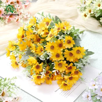Artificial Daisy Flowers Multi color Plastic Greenery Shrubs Plants for Home Garden Window Patio Porch Decoration