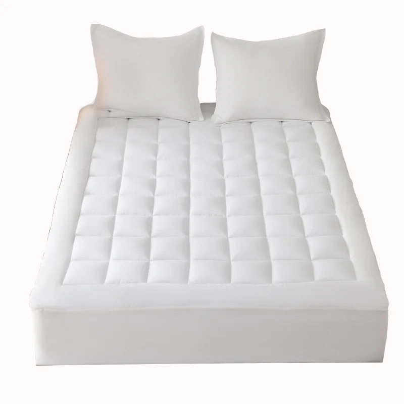 Solid Comfortable Twin Size Mattress Pad Quilted Fitted Cover Home Folding Bed Mat Mattress Topper