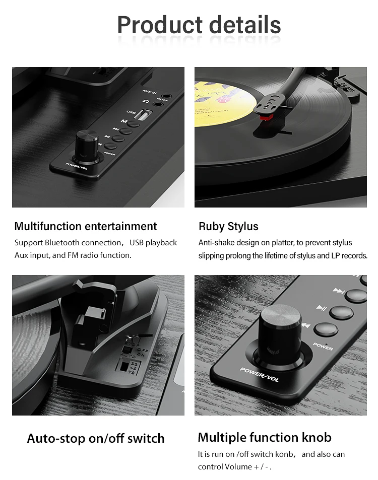 Richer Sounds Bluetooth Connection Turntable Allinone Usb Tf