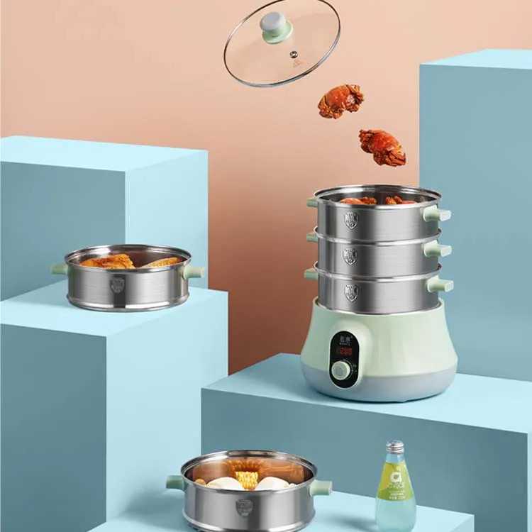 Large Capacity Speedy Automatic Couscous Electric 304 Stainless Steel Food Steamer with Keep Warm Function Rice Steamer Machine