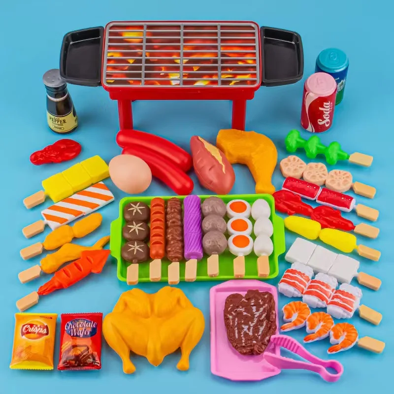 21Pcs Kids BBQ Grill Toy, Barbecue Kitchen Cooking Play Set, Pretend BBQ Accessories Set for Girls Boys Toddler supplier