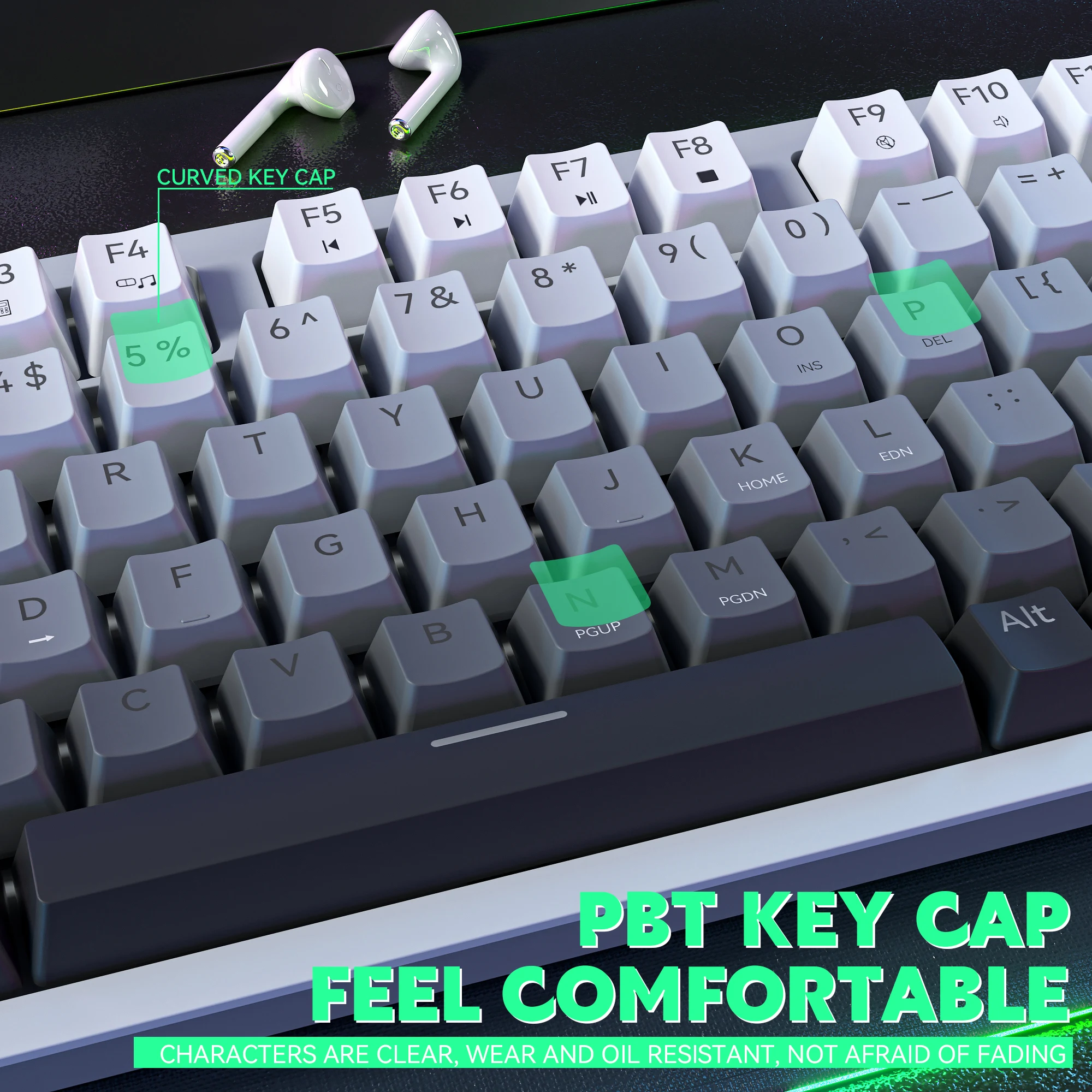 ZIFRIEND 90% Keyboard with 94 Keys - Hot Swappable Switches