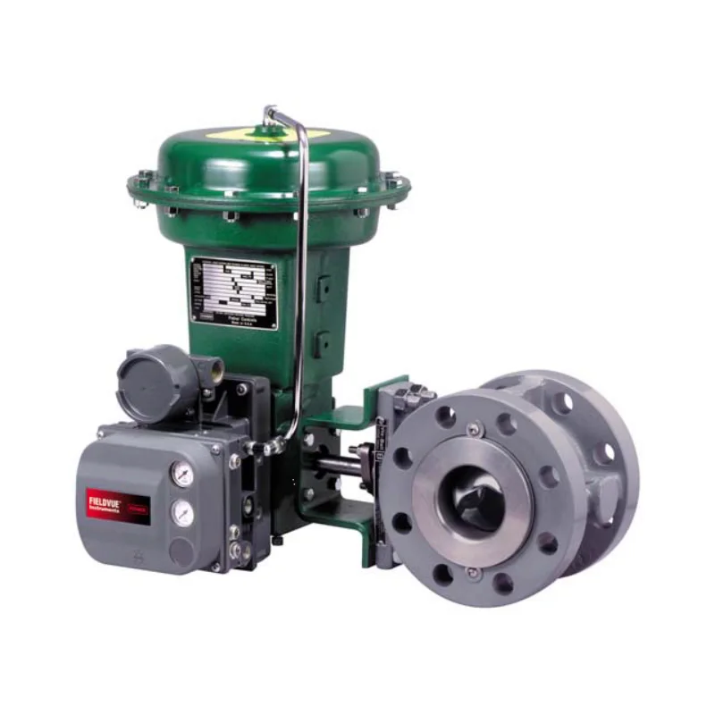 Fisher Vee-Ball  V150 Flanged Control Valve With DVC6200 Positioner and Chinese 3 Way Solenoid Valves