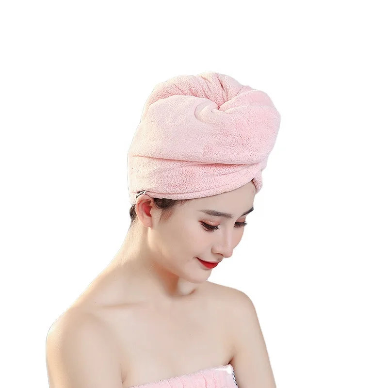 Microfiber wholesale 2-layers hair drying turban towel