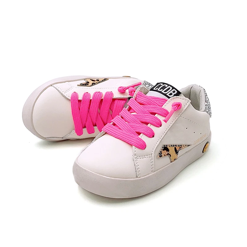 Custom Sneakers for Baby Girl Wholesale Fashion Leather Leopard Children's  Casual Sports Shoes Designer Toddler White Shoes Boys