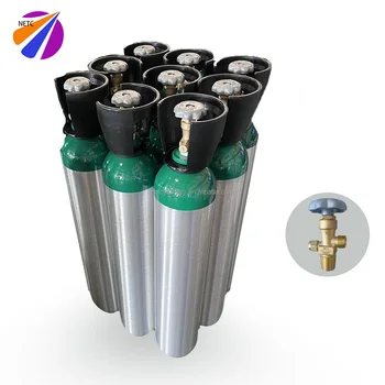 NETC 8L High Pressure  Hospital Use High Quality Seamless Aluminum Medical Oxygen Gas Cylinders DOT/ISO Certified