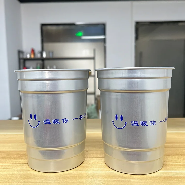 Drinkware Tableware Party Cola Soda Beverage Recyclable Metal Disposable Aluminum Wine Cup With Your Logo