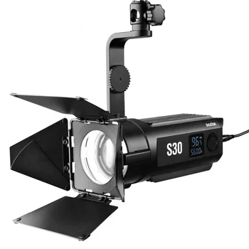Godox S30 30W LED Studio Light Focusing Led Light Spotlight With Barn Door for Photo Video Youtube Photography Lighting Camera product image