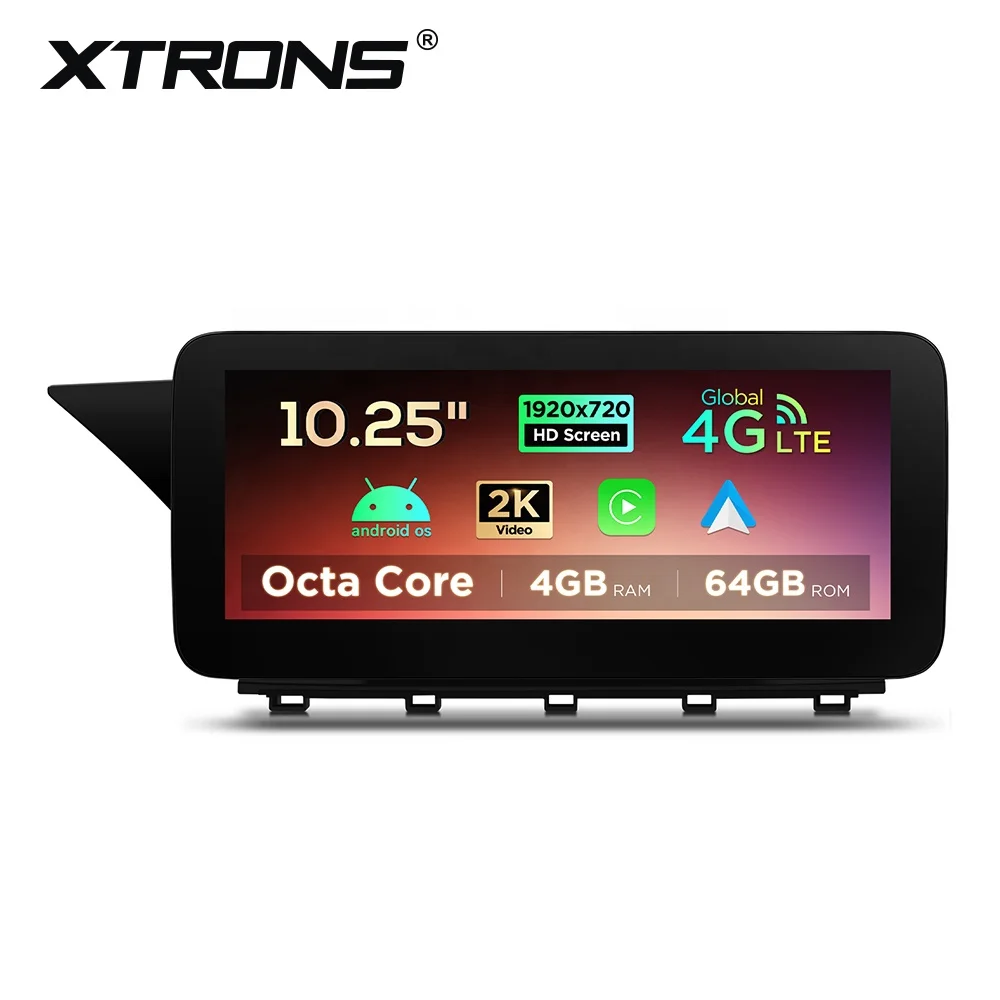 XTRONS 10.25 Inch Android Octa Core 4+64GB Car GPS Multimedia Player for Mercedes-Benz GLK-Class X204 Left-hand Driving Vehicles