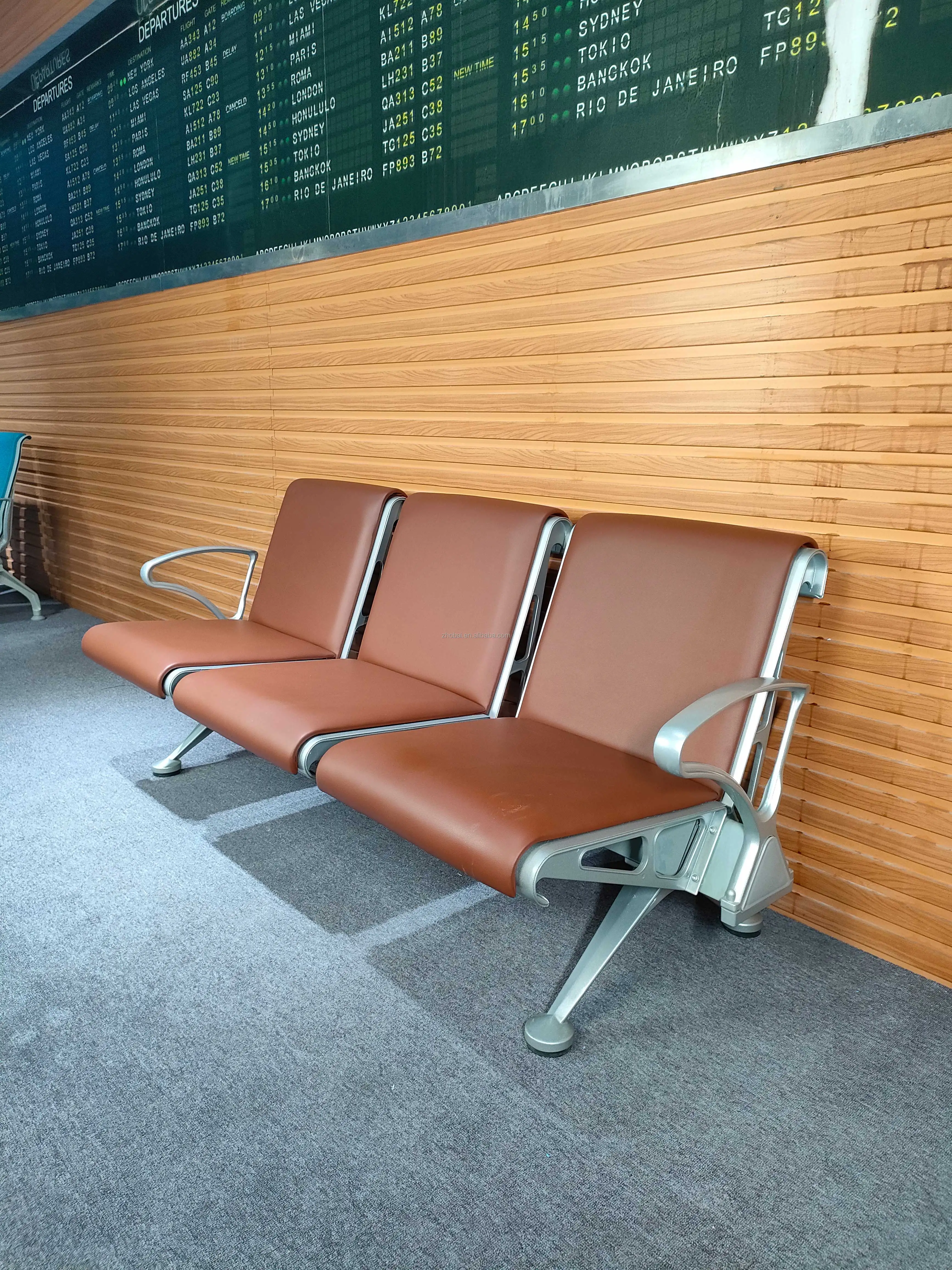 High Quality Customized PU Hospital Waiting Chairs 3 Seats Modern Design for Clinic Dental Office & Gym for Public Areas 6