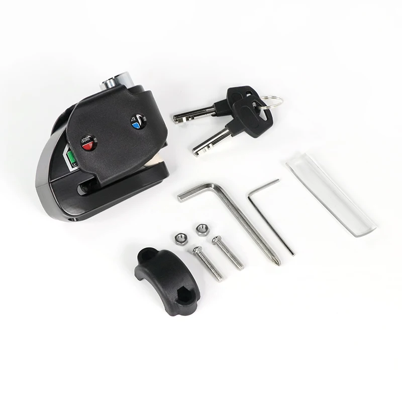 product new image eu warehouse bicycle scooter wheel disc brake alarm lock aluminum alloy security anti theft lock bike alarm disc lock-3