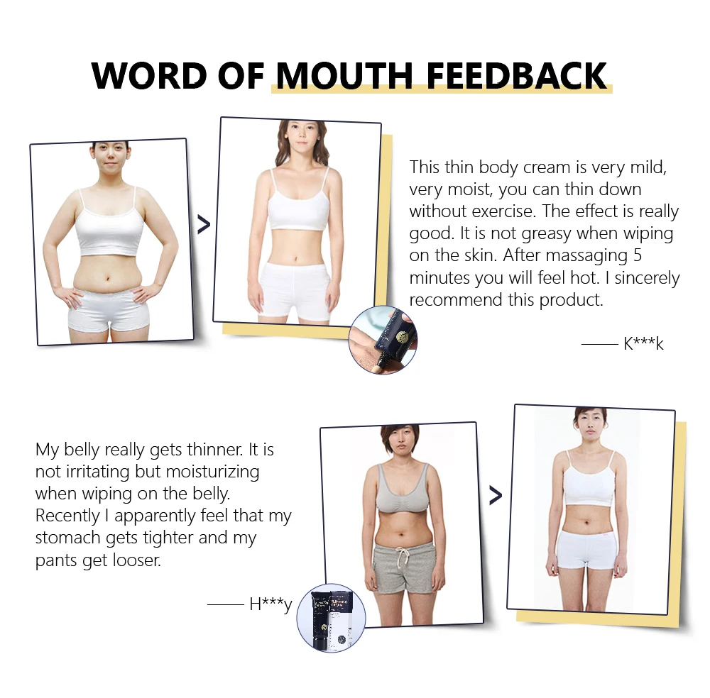 Vibrant Glamour Natural Slimming Cream Thin Waist Firming Body Shaping Healthy Fat Burn Weight Loss Promoting Massage Cream