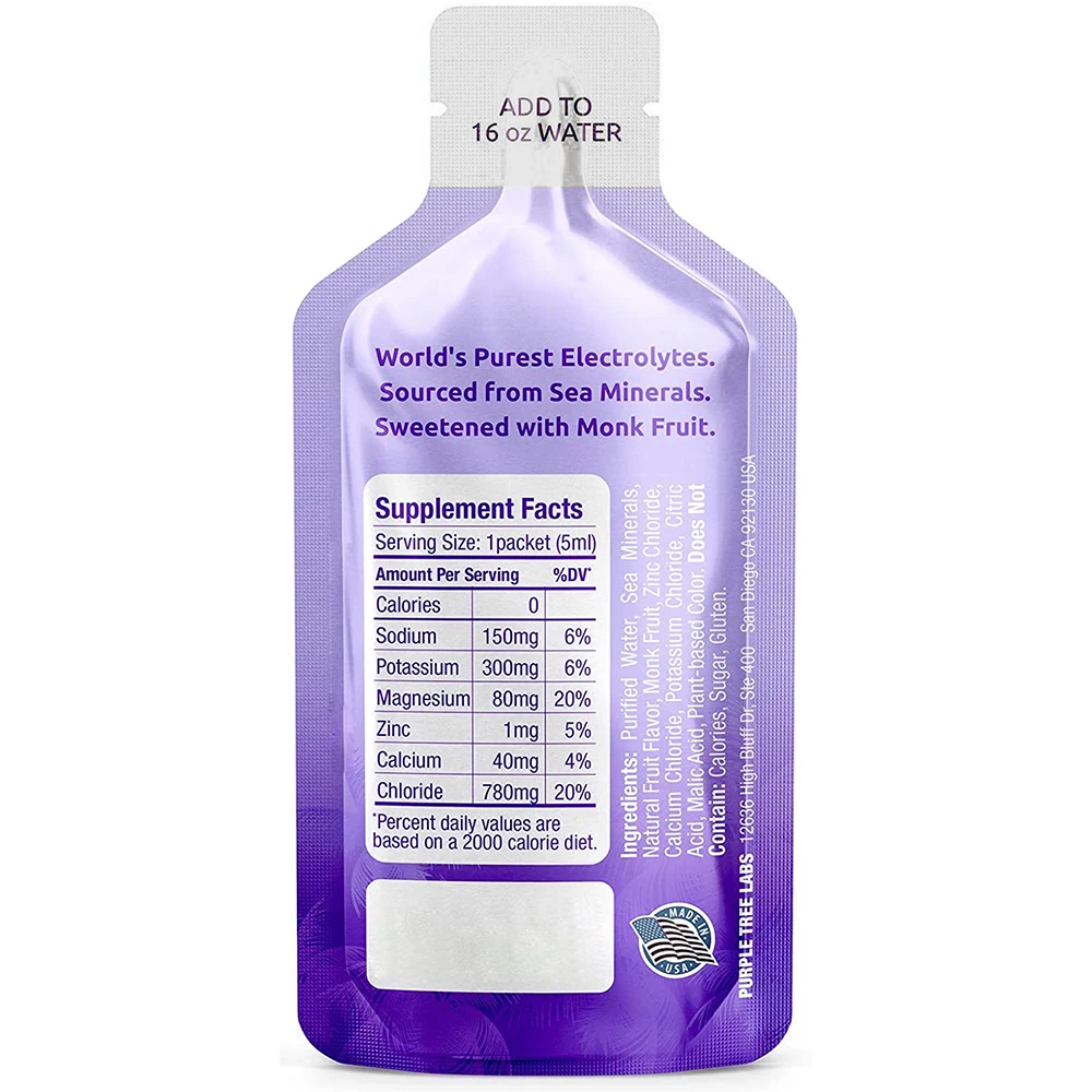 Hydration Pre Workout Drinks Water Antioxidant Energy Supplements Convenient Packet Drink Bag
