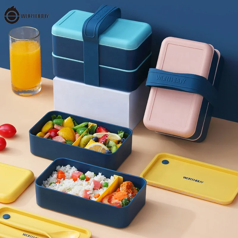 Dropship Portable Cute Lunch Box School Kids Plastic Picnic Bento
