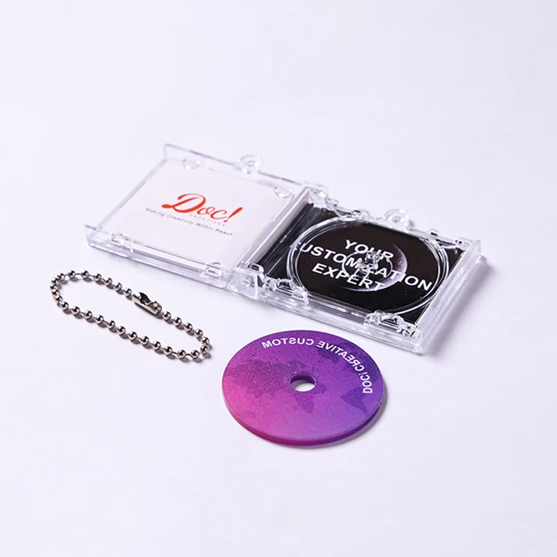 Personalized Instagram CD Keychain Custom Logo Acrylic DIY Mini Album Idol NFC Music CD-Keychain