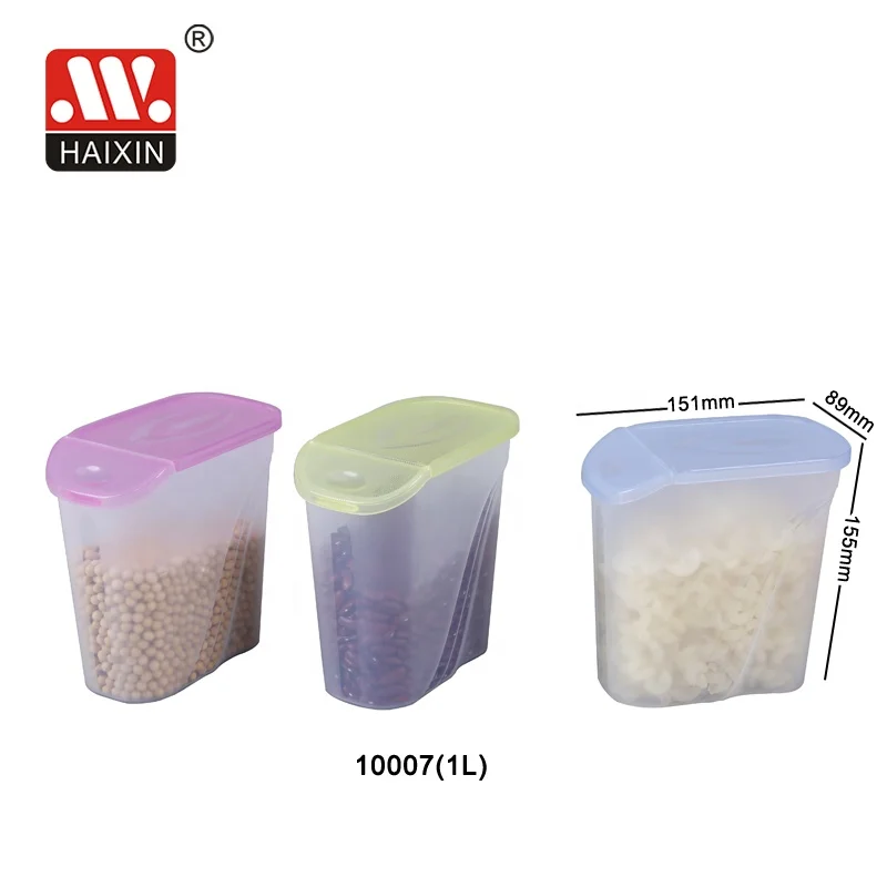 Haixing Factory Wholesale 1L Storage Small Plastic Canister Food Container