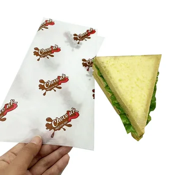 food grade tissue paper wax paper for food custom logo
