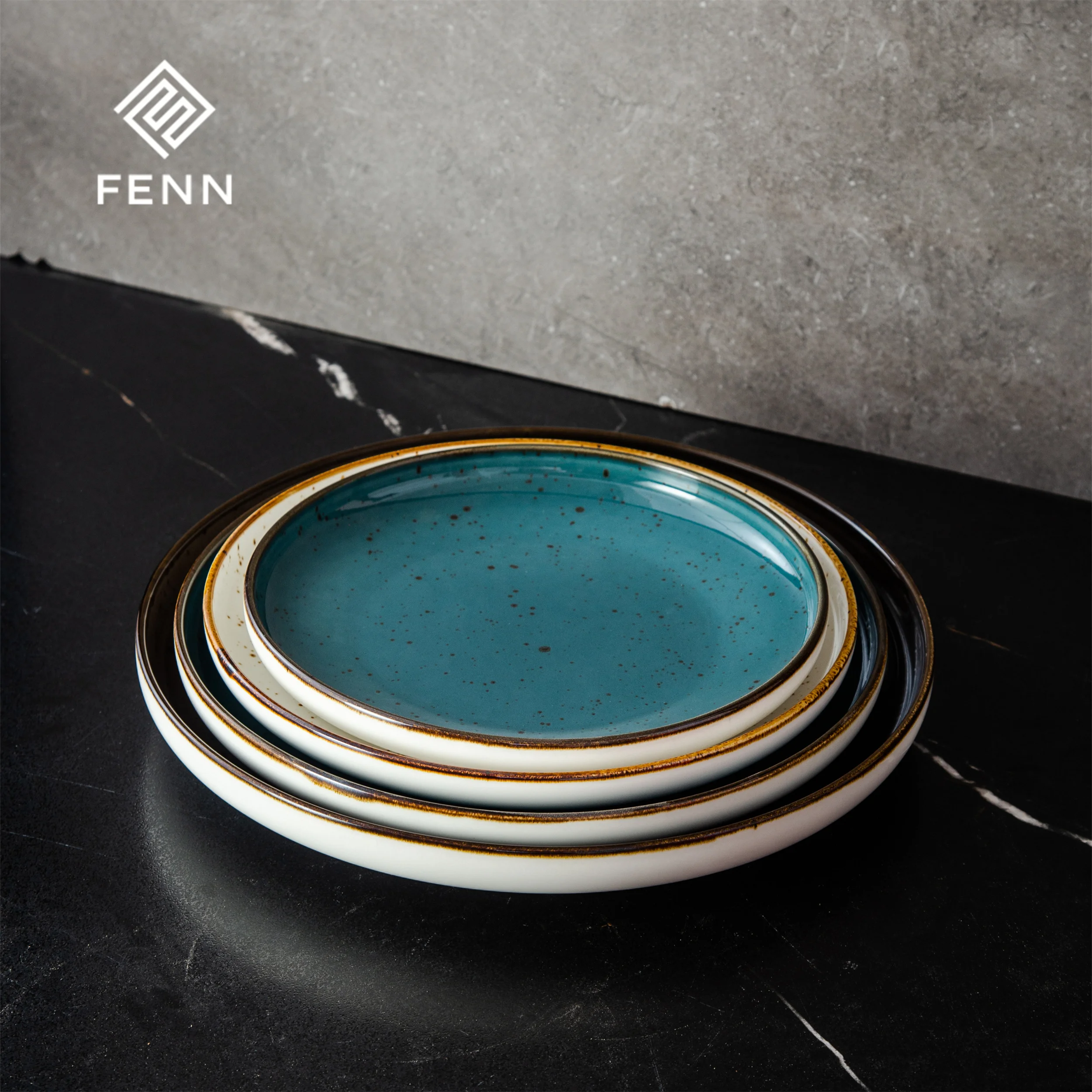 product fenn modern nordic white speckled glaze hotel restaurant used porcelain dinning plates sets dinnerware ceramic dinner plates-56