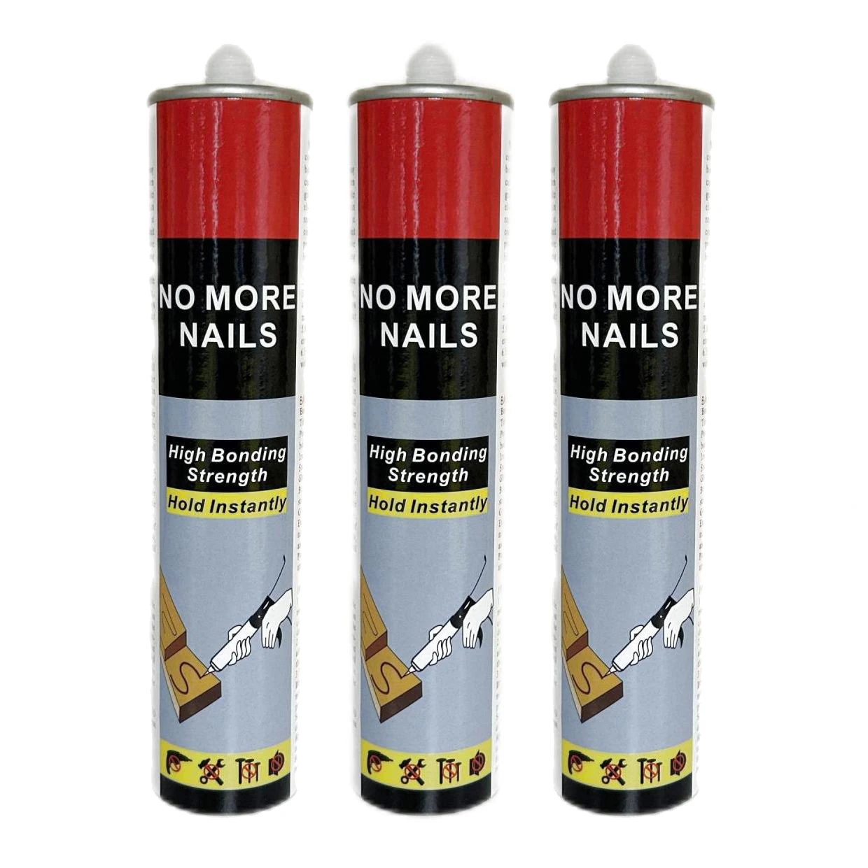 Heavy Duty No More Nails Glue Adhesive Cement Liquid Nail Silicone Sealant for PVC Construction & Woodworking ISO9001 Certified