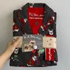 Black and gray Christmas dog