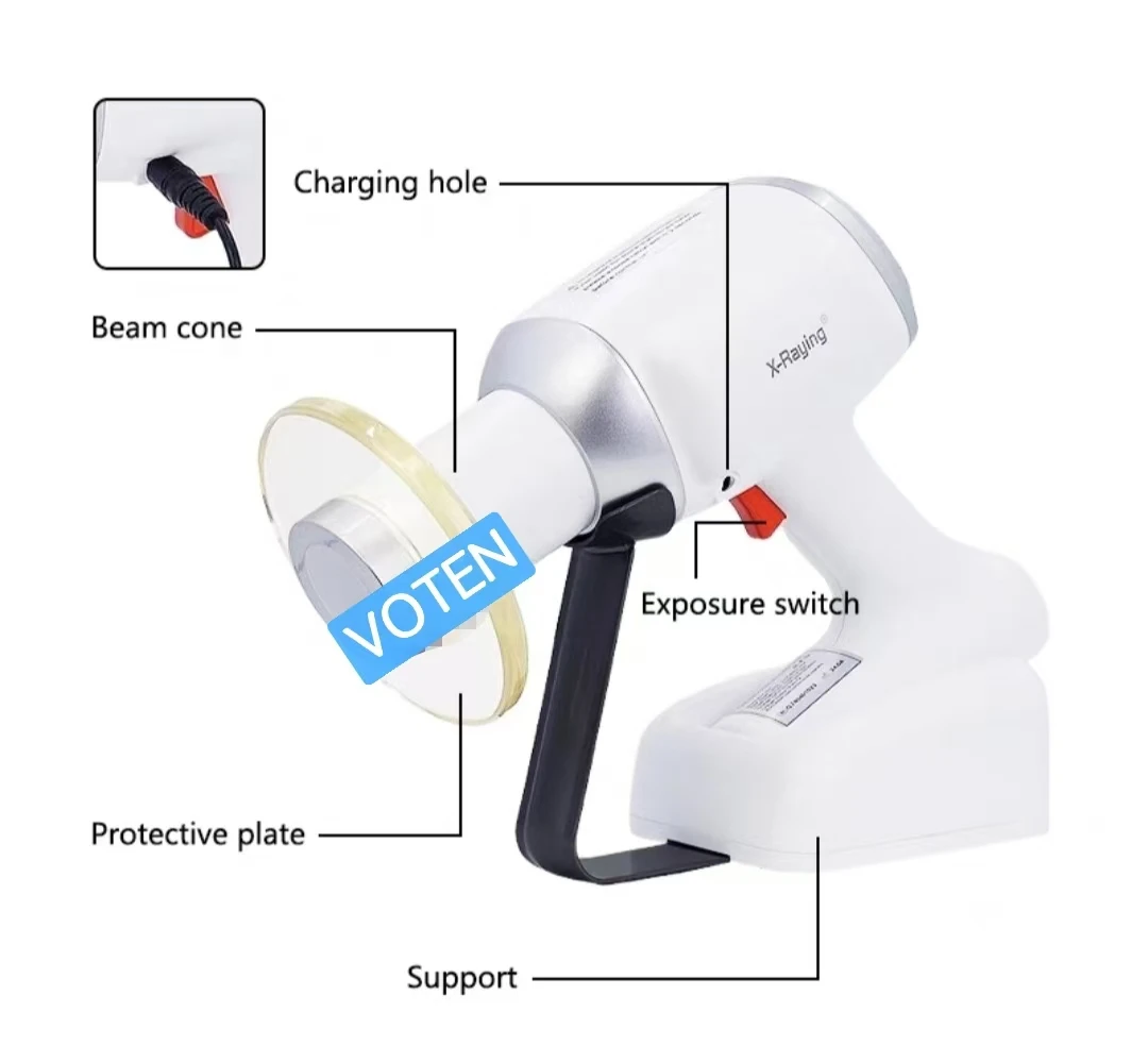 Low price dental x-ray machine handheld portable oral equipment with lead glass radiation protection dental clinic film machine manufacture